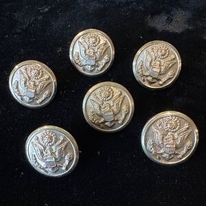 Silver-Tone Military Buttons by Waterbury Button Co.